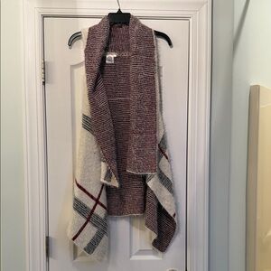 Women's Plaid Open Front Vest